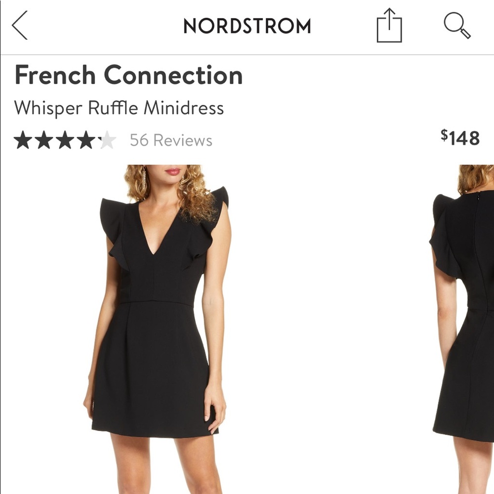 French collection whisper ruffle mini dress